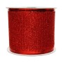 Ruban Decoris Noël Décorative Lien Rouge Paillettes (6,3 x 270 cm)