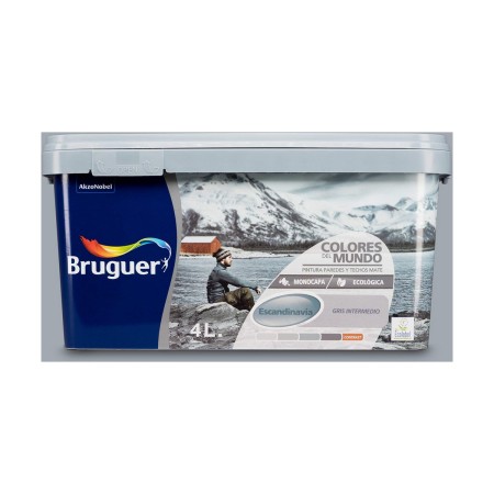 Peinture Bruguer Escandinavia 4 L Gris intermédiaire