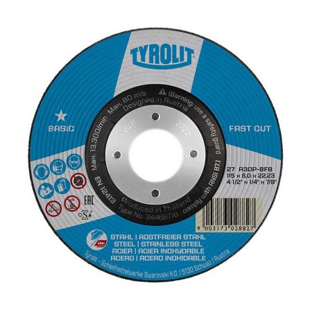 Disque de coupe Tyrolit 115 x 6 x 22,23 mm