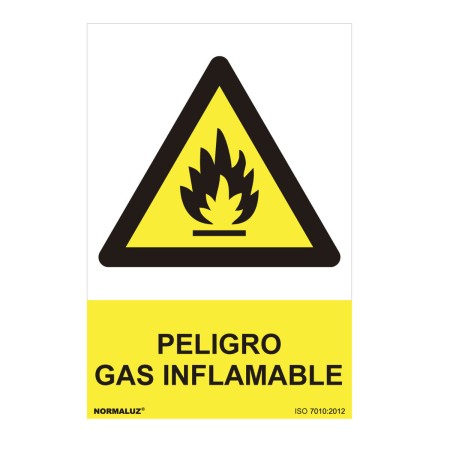 Panneau Normaluz Peligro Gas Inflamable PVC (30 x 40 cm)