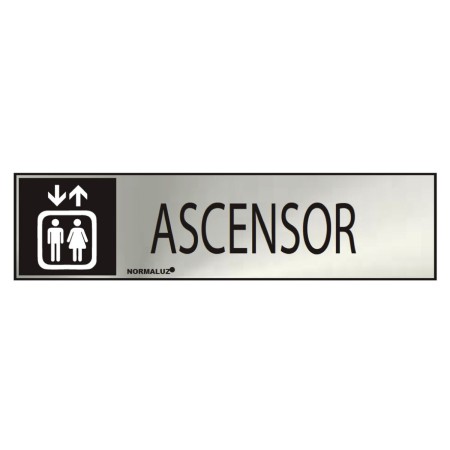 Panneau Normaluz Ascensor Adhésif Acier inoxydable (5 x 20 cm)