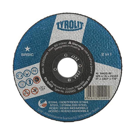 Disque de coupe Tyrolit Ø125 x 2,5 x 22,23 mm