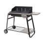 Roues de barbecue au charbon de bois 120 x 58,5 x 95 cm Noir/Gris