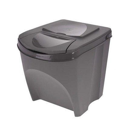 Poubelle recyclage Sortibox Noir (3 x 25 l)