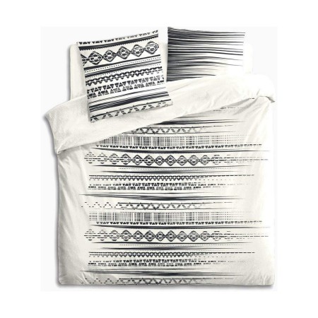 Housse de Couette Atmosphera Etnic Noir Blanc (240 x 220 cm)