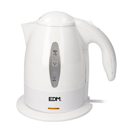 Bouilloire EDM Blanc 2200 W polypropylène (1 L)