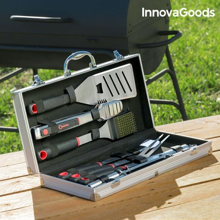 Mallette Professionnelle d'Ustensiles de Barbecue InnovaGoods (11 pièces)