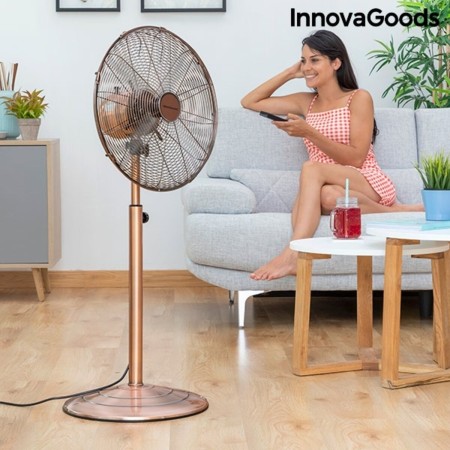 Ventilateur sur Pied Copper Retro InnovaGoods Ø 40 cm 55W