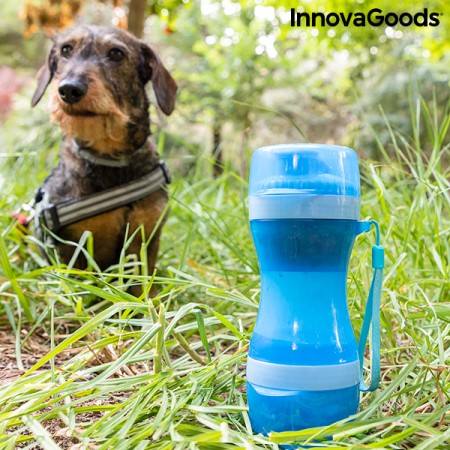 Bouteille avec Distributeur d'Eau et d'Aliments pour Animaux 2 en 1 Pettap InnovaGoods