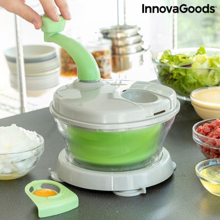 Centrifugeuse, Hachoir et Mixeur à Main 4 en 1 avec Accessoires et Recettes Chopix InnovaGoods