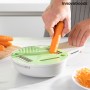 Râpe à Légumes-Mandoline Multifonction 6 en 1 avec Accessoires et Recettes Gradder InnovaGoods