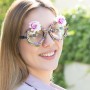 Lunettes pour Fêtes avec Fleurs et Brillants Fashion