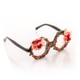 Lunettes pour Fêtes avec Fleurs et Brillants Fashion