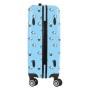 Valise cabine Moos PANDA Bleu ciel ABS (Reconditionné C)