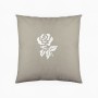 Housse de coussin Roses Devota & Lomba Roses Lino Fermeture à glissière Gris (Reconditionné A+)