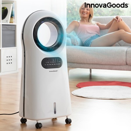 Climatiseur d'Évaporation Ioniseur Sans Lame avec LED O·Cool InnovaGoods 90W (Reconditionné A)