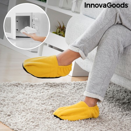 Chaussons Chauffants Micro-ondes InnovaGoods Moutarde (Reconditionné A)