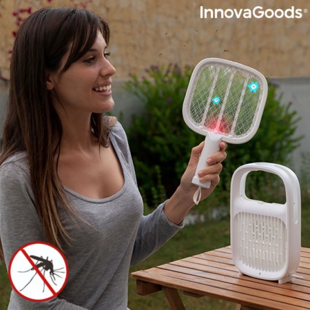 Lampe Antimoustiques et Raquette Anti-insectes Rechargeable 2 en 1 InnovaGoods Swateck (Reconditionné A+)