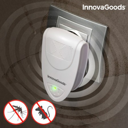 Répulsif Ultrasons d'insectes et de Rongeurs Mini InnovaGoods ‎IG117902 (Reconditionné A)