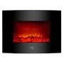 Cheminée murale électrique décorative Cecotec Warm 2200 Curved Flames 2000W Noir