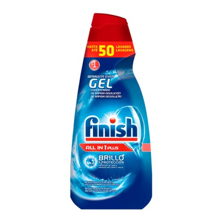 Détergent pour Lave-Vaisselle Finish Gel Tout en Un Plus 1 L (50 Doses)