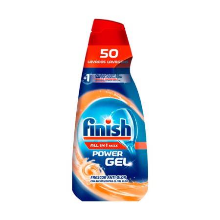 Détergent pour Lave-Vaisselle Finish Power Gel Tout en Un Fresh Burst (50 Doses)