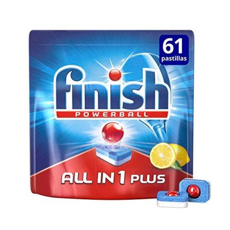 Pastilles pour Lave-Vaisselle Finish Tout en Un Plus Citron (61 Un.)