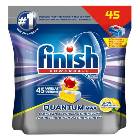 Tablettes pour Lave-vaisselle Finish Quantum Citron (45 Doses)