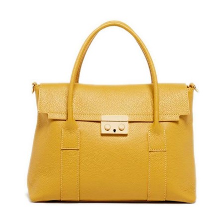 Sac-à-main Femme Maison Heritage AMY-JAUNE Jaune (30 x 24 x 12 cm)