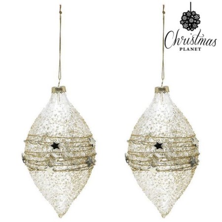 Bolas de Navidad (2 uds) Cristal Dorado