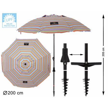 Parasol Aluminium Multicouleur Ø 200 cm