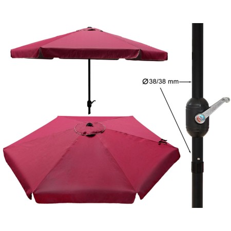 Parasol 3 m Rouge