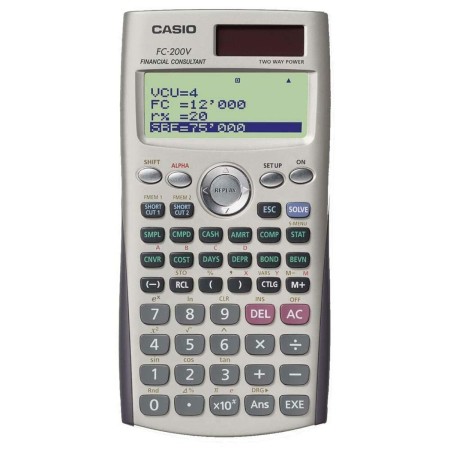 Calculatrice Casio FC-200V-S-EH (21,3 x 15 x 3,5 cm)