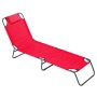 Chaise longue Oxford Ø 18 mm 188 x 55 x 24 cm Rouge Acier