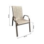 Silla de Jardín Textiline 56 x 68 x 93 cm Beige Hierro