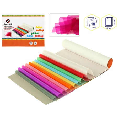 Papel Cellophane 24 x 31 cm 10 Hojas
