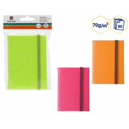 Agenda Mini Fluor 80 Hojas 11 x 8 cm