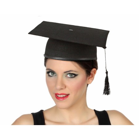 Chapeau Diplômé Noir Polyester