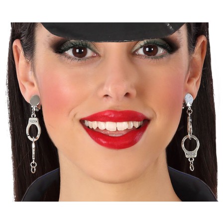 Boucles d´oreilles Argenté Police Menottes