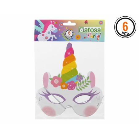 Máscara Multicolor Unicornio 6 Unidades