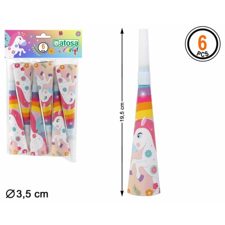 Trompeta Multicolor Unicornio 6 Unidades