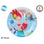 Service de vaisselle Multicouleur Ø 18 cm Sirène 6 Unités