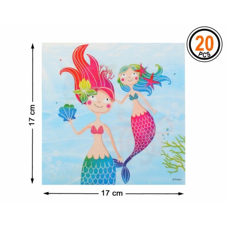 Servilletas Multicolor 33 x 33 cm Sirena 20 Unidades