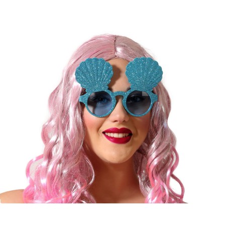 Lunettes Bleu Brillants Coquillages