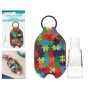 Porte-clés Multicouleur Puzzle Gel hydroalcoolique
