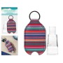 Porte-clés Multicouleur A rayures Gel hydroalcoolique