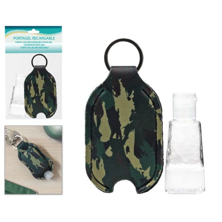 Porte-clés Vert Camouflage Gel hydroalcoolique