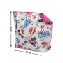 Sac de plage 55,5 x 39 cm Rose Fleurs