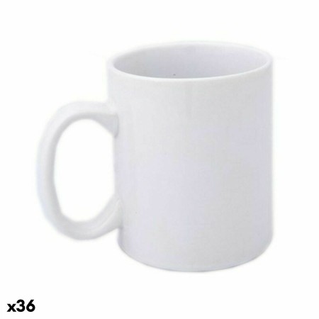 Taza de Cerámica 143144 Blanco (370 ml) (36 Unidades)