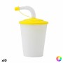 Vaso con Pajita Top Can Cap 143171 (380 ml) (10 Unidades)